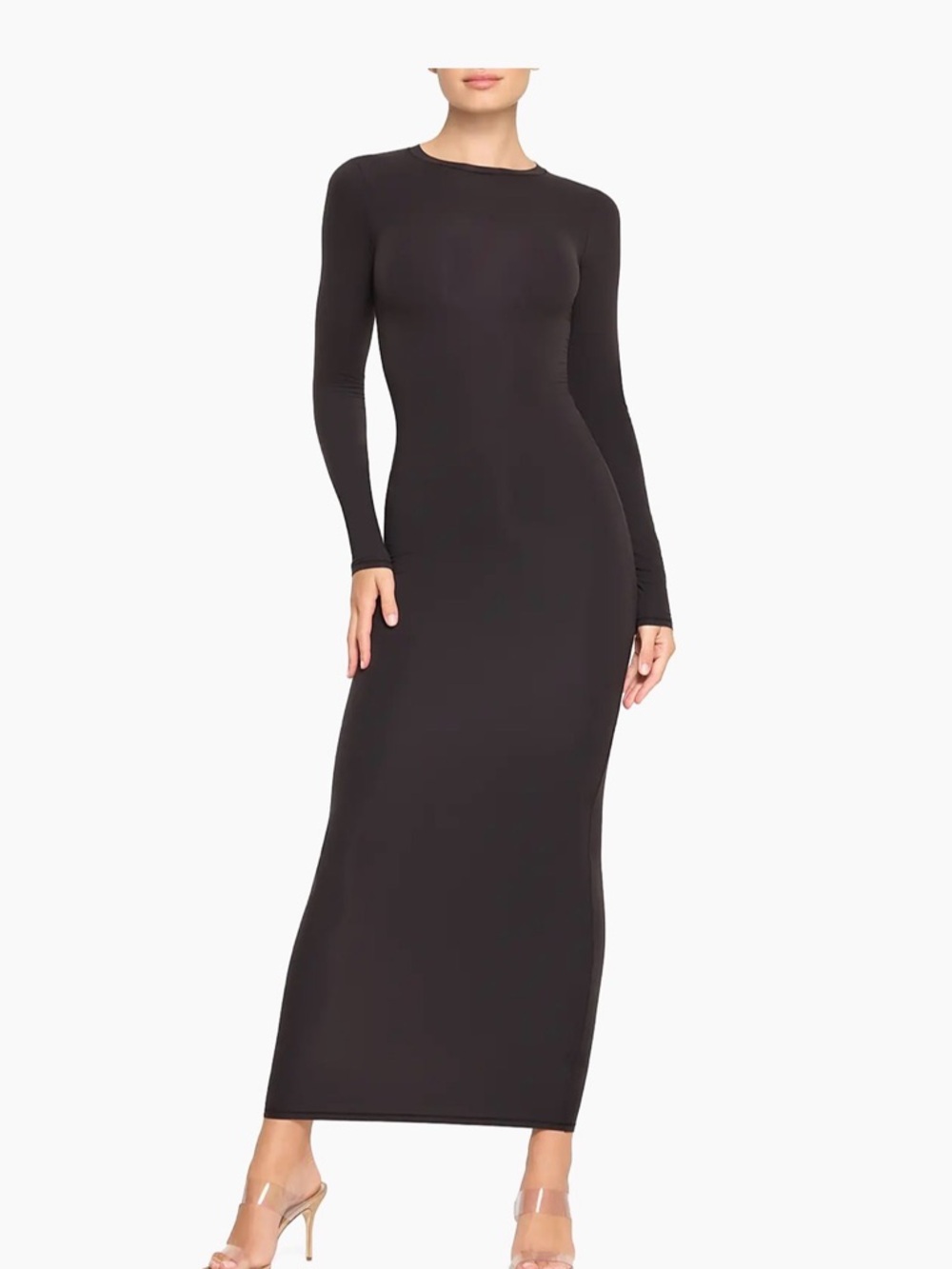 SKIMS Black Long Sleeve Maxi Dress *SOLD OUT*